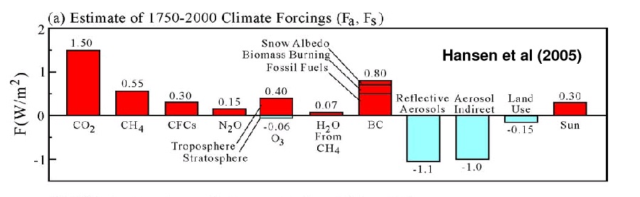 Estimate of 1750-2000 Climate Forcings