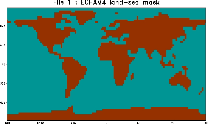 Land-sea mask for ECHAM4