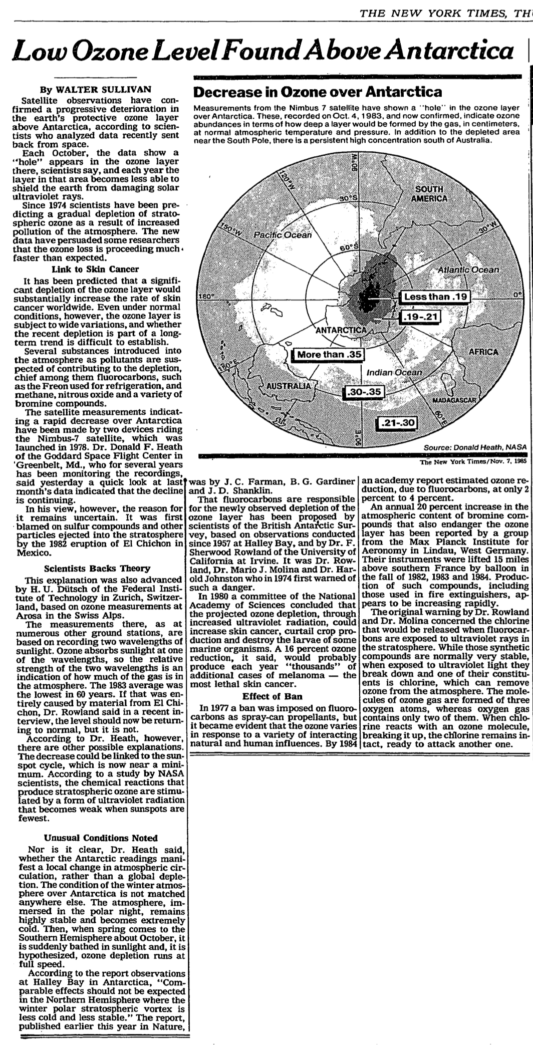 The Nov 1985 NYT story