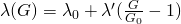 \lambda (G) =\lambda_0 + \lambda^\prime ({G\over G_0}-1) 