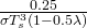 {0.25\over\sigma T_s^3 (1 - 0.5\lambda) }